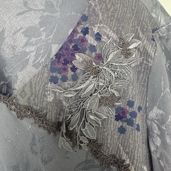 Spencer Alexis Vintage Top Size 16 Purple Floral Lace Y2K Fairy Whimsical - Picture 5 of 10